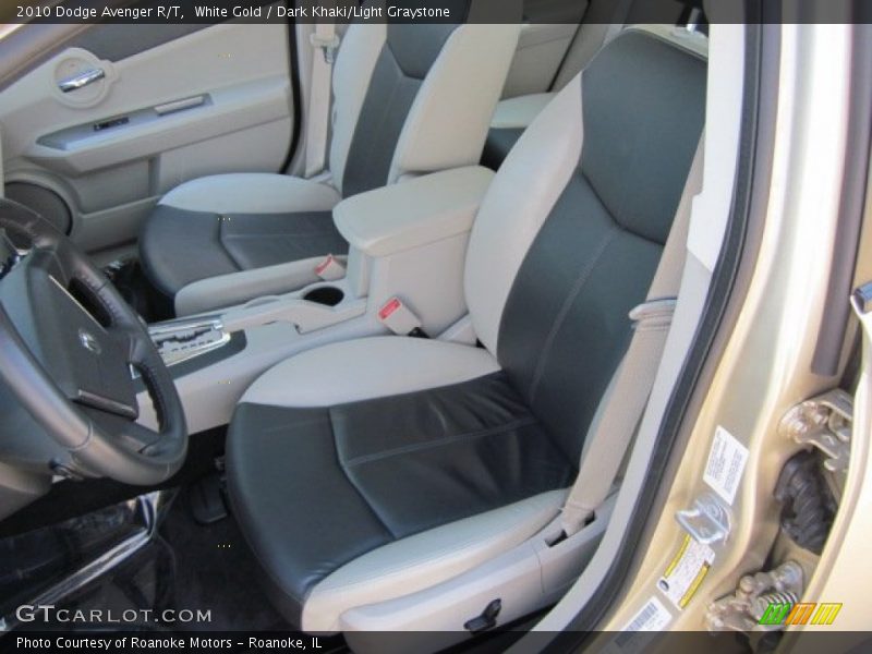 White Gold / Dark Khaki/Light Graystone 2010 Dodge Avenger R/T