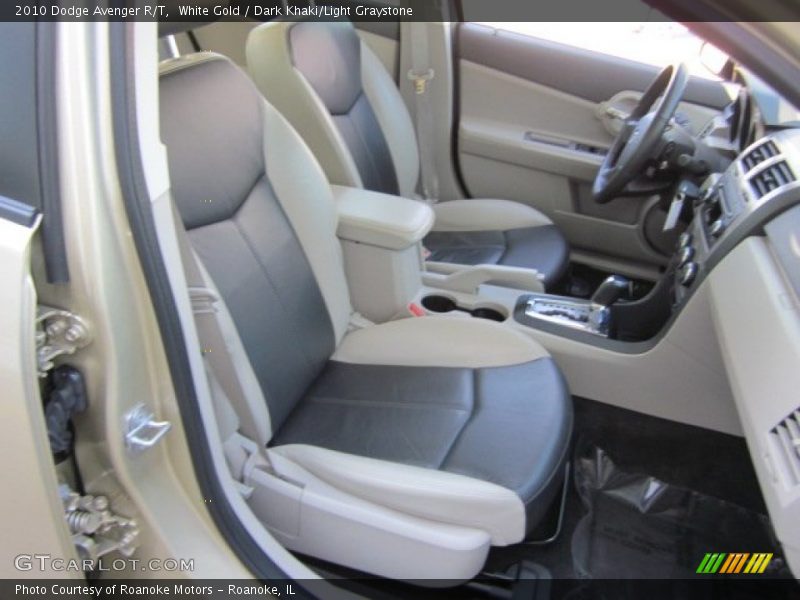 White Gold / Dark Khaki/Light Graystone 2010 Dodge Avenger R/T