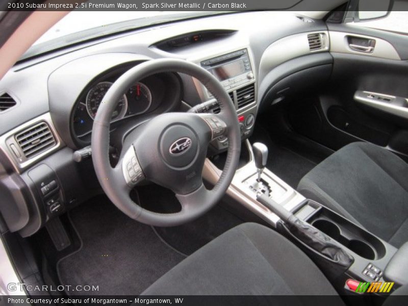 Carbon Black Interior - 2010 Impreza 2.5i Premium Wagon 