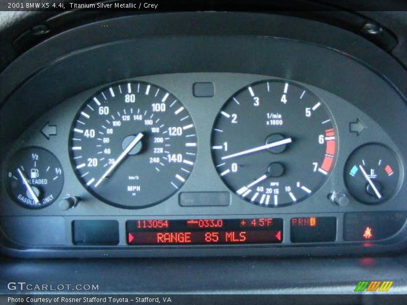 Titanium Silver Metallic / Grey 2001 BMW X5 4.4i
