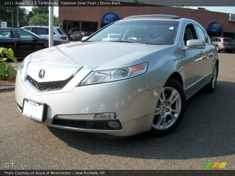 Paladium Silver Pearl / Ebony Black 2011 Acura TL 3.5 Technology