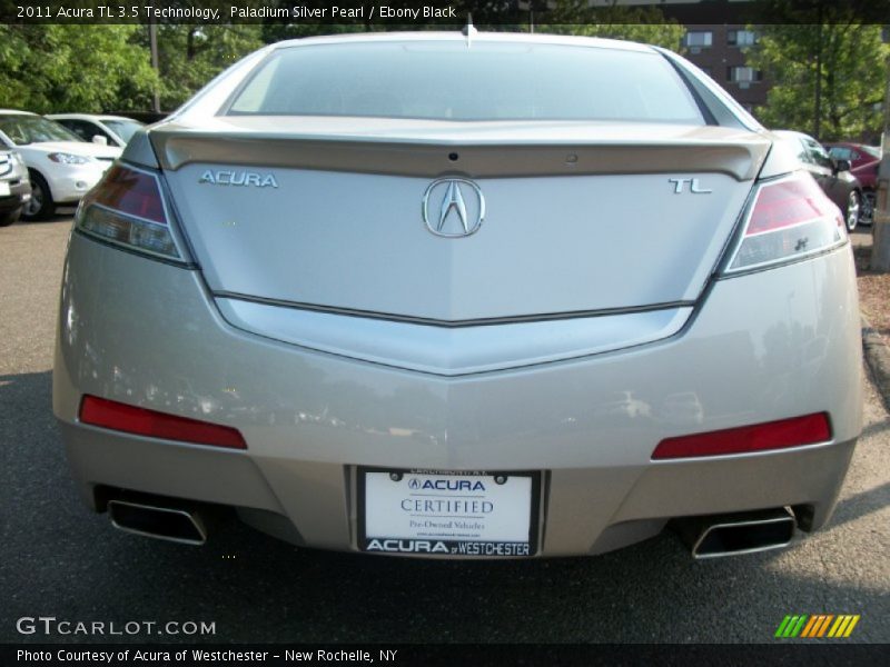 Paladium Silver Pearl / Ebony Black 2011 Acura TL 3.5 Technology