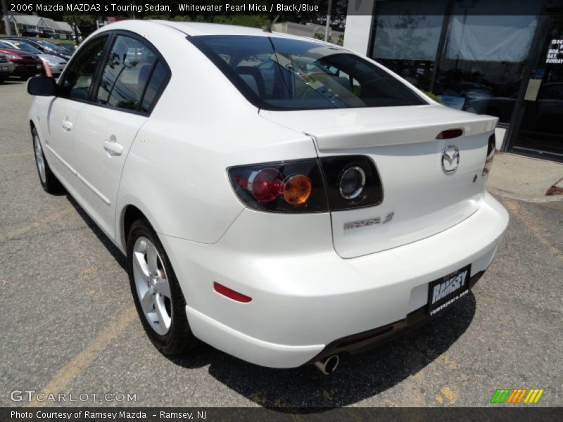 Whitewater Pearl Mica / Black/Blue 2006 Mazda MAZDA3 s Touring Sedan