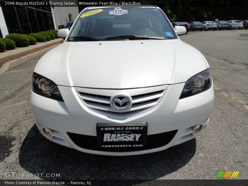 Whitewater Pearl Mica / Black/Blue 2006 Mazda MAZDA3 s Touring Sedan