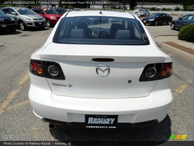 Whitewater Pearl Mica / Black/Blue 2006 Mazda MAZDA3 s Touring Sedan