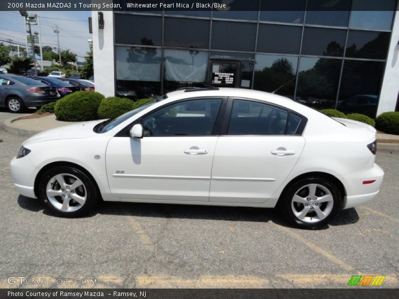 Whitewater Pearl Mica / Black/Blue 2006 Mazda MAZDA3 s Touring Sedan