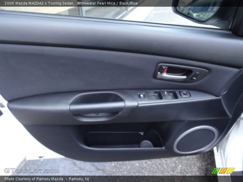 Whitewater Pearl Mica / Black/Blue 2006 Mazda MAZDA3 s Touring Sedan