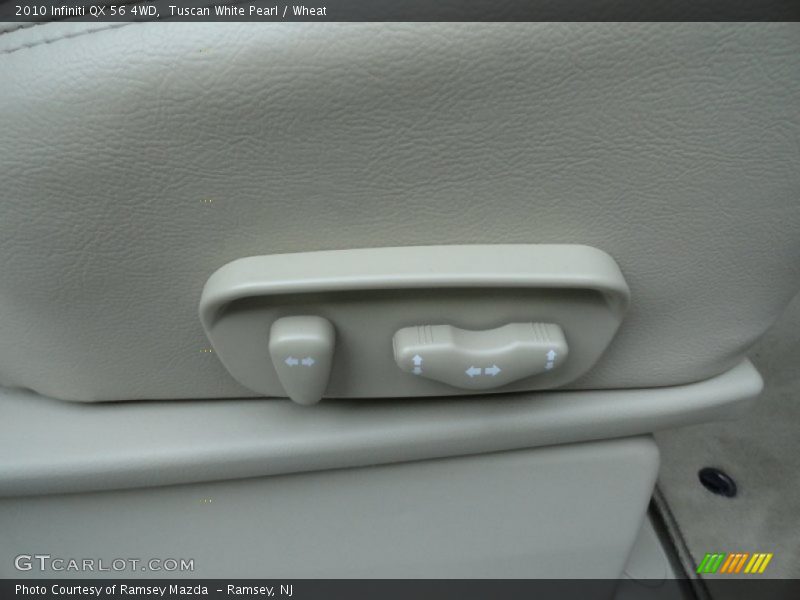 Tuscan White Pearl / Wheat 2010 Infiniti QX 56 4WD