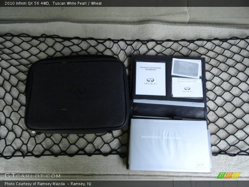 Tuscan White Pearl / Wheat 2010 Infiniti QX 56 4WD