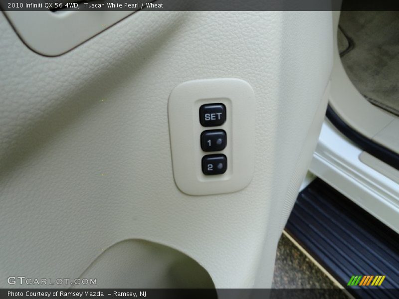 Tuscan White Pearl / Wheat 2010 Infiniti QX 56 4WD