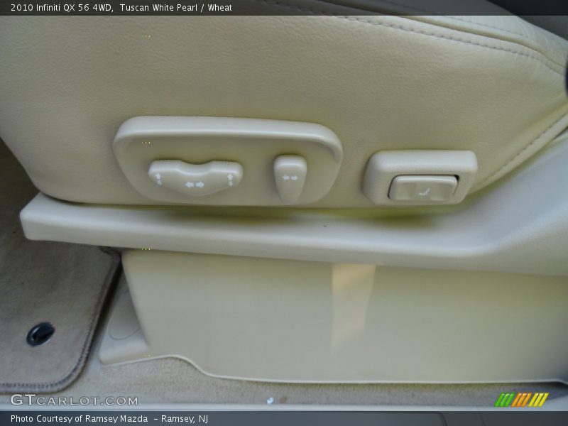Tuscan White Pearl / Wheat 2010 Infiniti QX 56 4WD