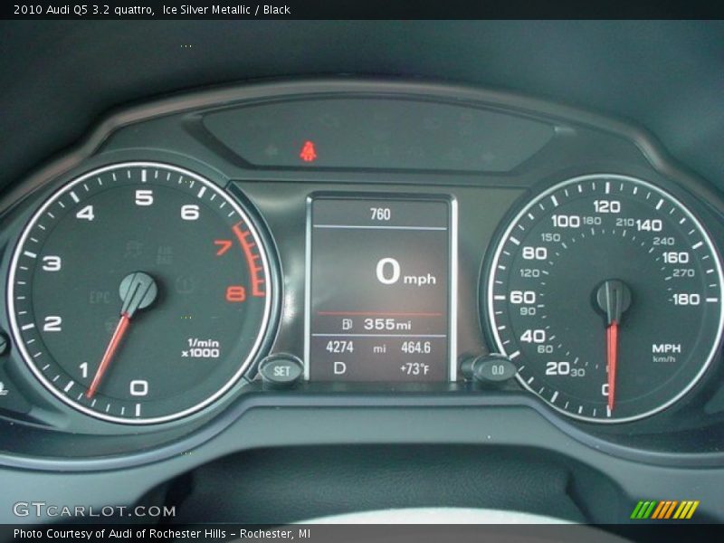 Ice Silver Metallic / Black 2010 Audi Q5 3.2 quattro