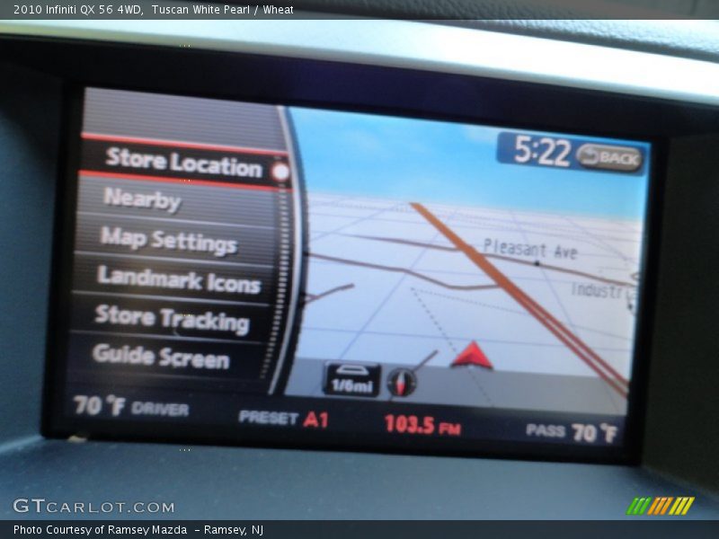 Tuscan White Pearl / Wheat 2010 Infiniti QX 56 4WD