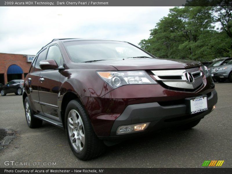 Dark Cherry Pearl / Parchment 2009 Acura MDX Technology