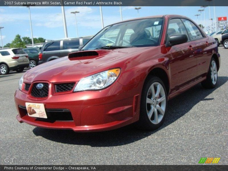 Garnet Red Pearl / Anthracite Black 2007 Subaru Impreza WRX Sedan