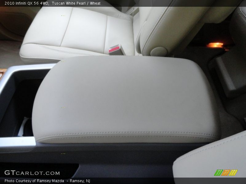 Tuscan White Pearl / Wheat 2010 Infiniti QX 56 4WD