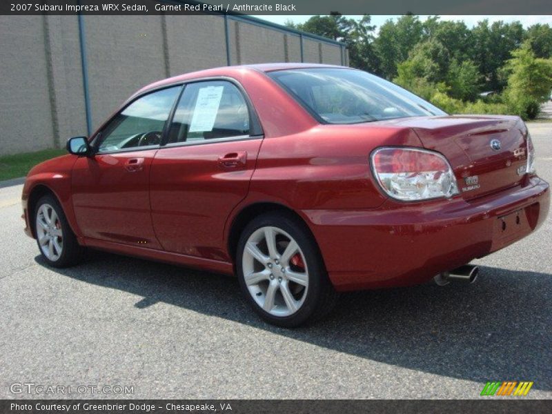 Garnet Red Pearl / Anthracite Black 2007 Subaru Impreza WRX Sedan