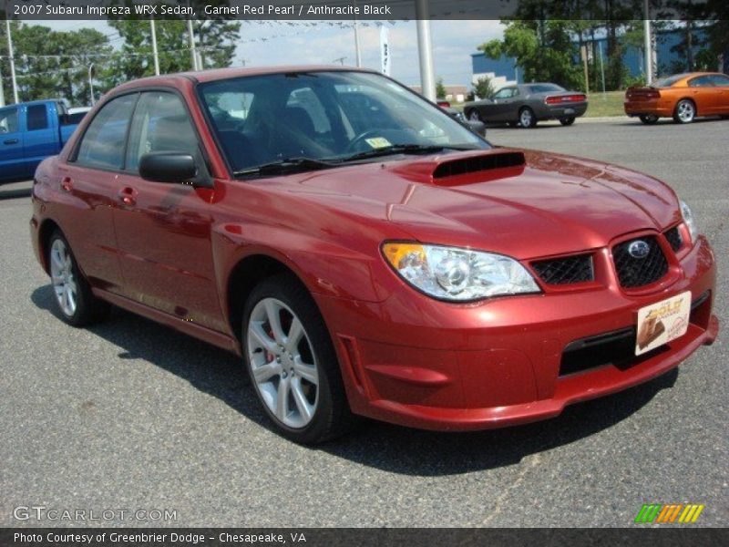 Garnet Red Pearl / Anthracite Black 2007 Subaru Impreza WRX Sedan