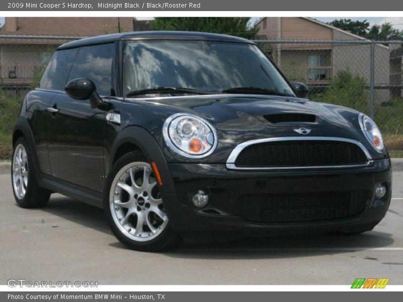 Midnight Black / Black/Rooster Red 2009 Mini Cooper S Hardtop