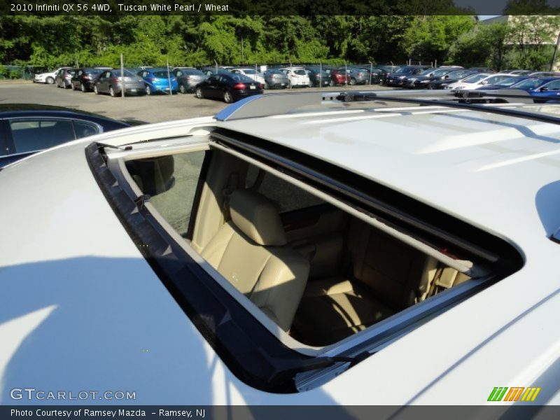 Tuscan White Pearl / Wheat 2010 Infiniti QX 56 4WD