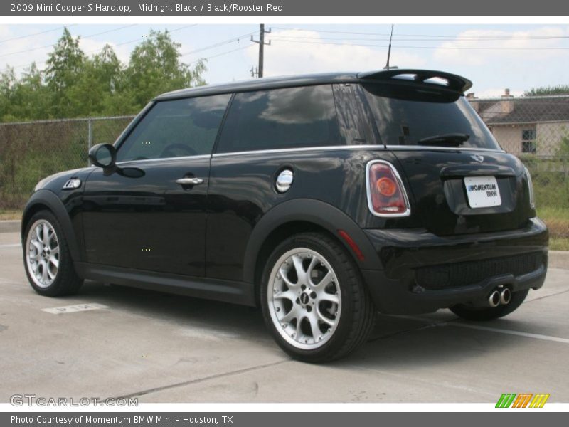 Midnight Black / Black/Rooster Red 2009 Mini Cooper S Hardtop