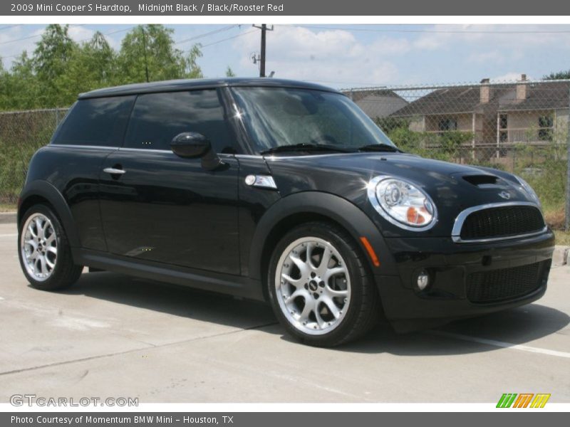 Midnight Black / Black/Rooster Red 2009 Mini Cooper S Hardtop