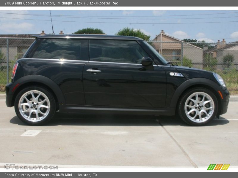 Midnight Black / Black/Rooster Red 2009 Mini Cooper S Hardtop