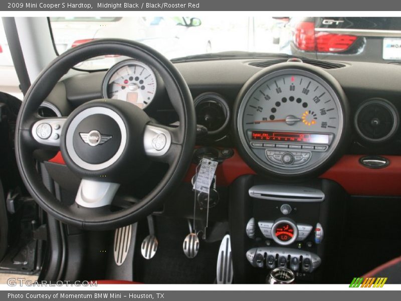 Midnight Black / Black/Rooster Red 2009 Mini Cooper S Hardtop