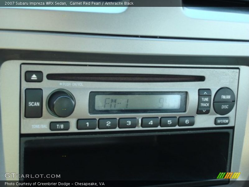 Controls of 2007 Impreza WRX Sedan