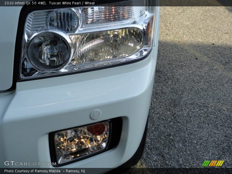 Tuscan White Pearl / Wheat 2010 Infiniti QX 56 4WD