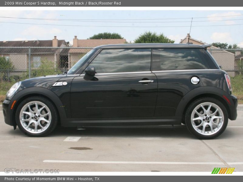 Midnight Black / Black/Rooster Red 2009 Mini Cooper S Hardtop