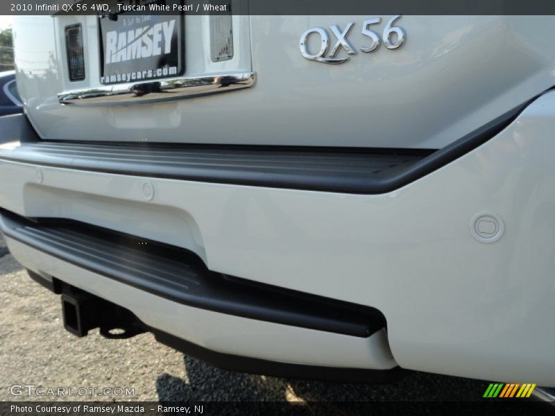 Tuscan White Pearl / Wheat 2010 Infiniti QX 56 4WD