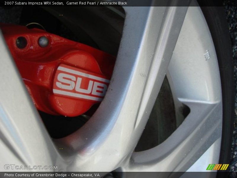 Garnet Red Pearl / Anthracite Black 2007 Subaru Impreza WRX Sedan