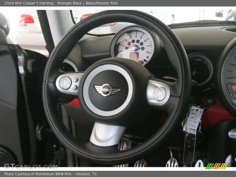Midnight Black / Black/Rooster Red 2009 Mini Cooper S Hardtop