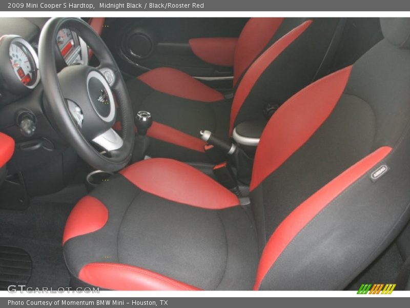 Midnight Black / Black/Rooster Red 2009 Mini Cooper S Hardtop