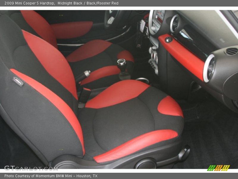 Midnight Black / Black/Rooster Red 2009 Mini Cooper S Hardtop