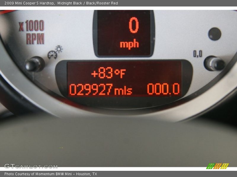 Midnight Black / Black/Rooster Red 2009 Mini Cooper S Hardtop