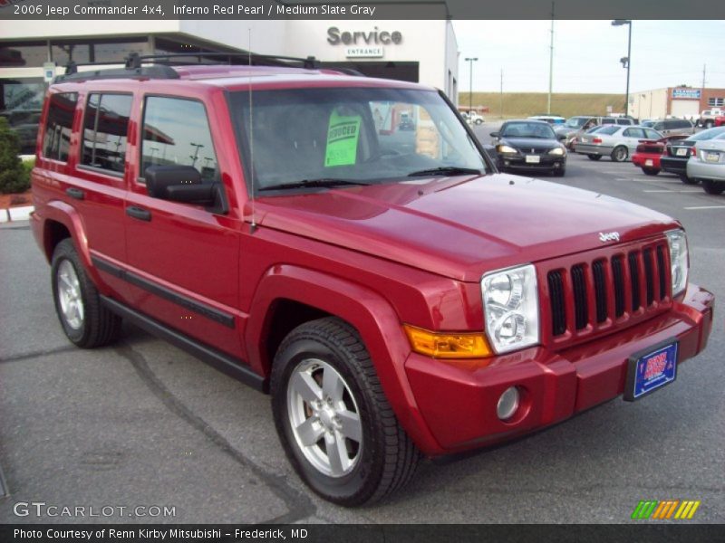 Inferno Red Pearl / Medium Slate Gray 2006 Jeep Commander 4x4
