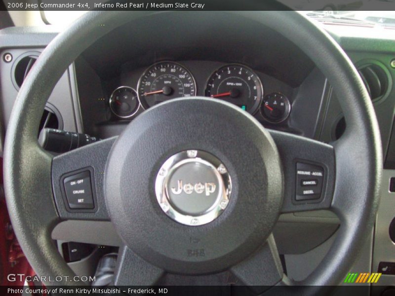 Inferno Red Pearl / Medium Slate Gray 2006 Jeep Commander 4x4