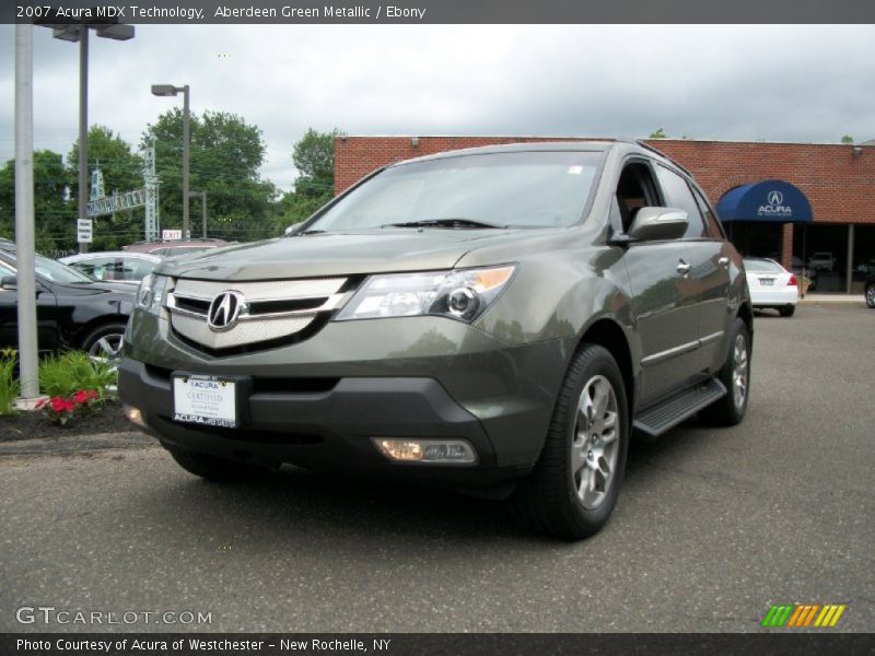 Aberdeen Green Metallic / Ebony 2007 Acura MDX Technology
