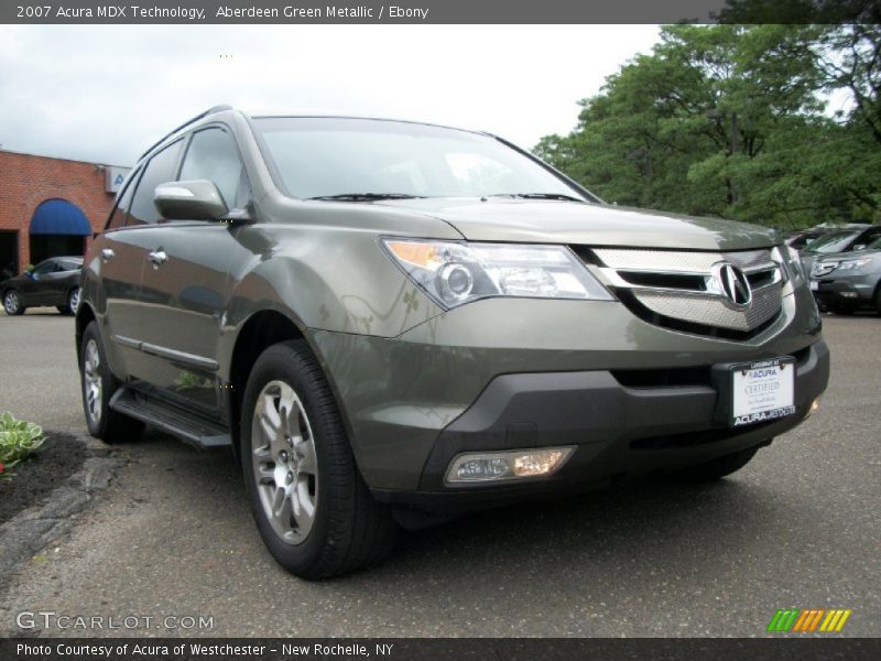 Aberdeen Green Metallic / Ebony 2007 Acura MDX Technology