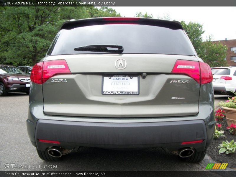 Aberdeen Green Metallic / Ebony 2007 Acura MDX Technology