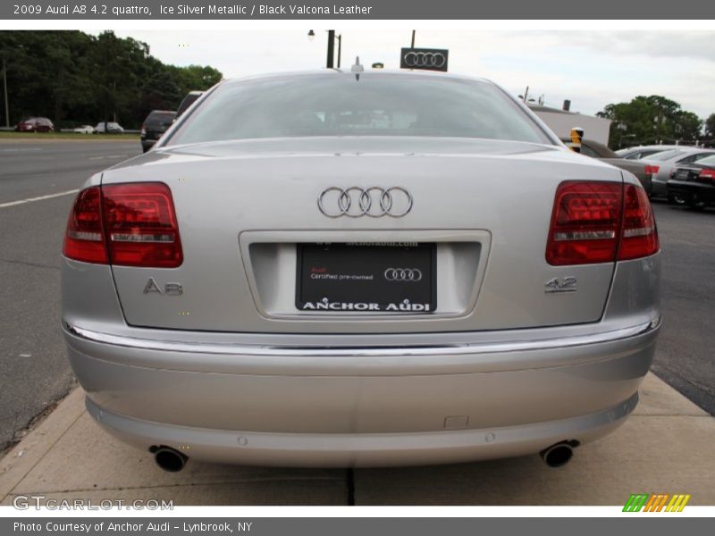Ice Silver Metallic / Black Valcona Leather 2009 Audi A8 4.2 quattro