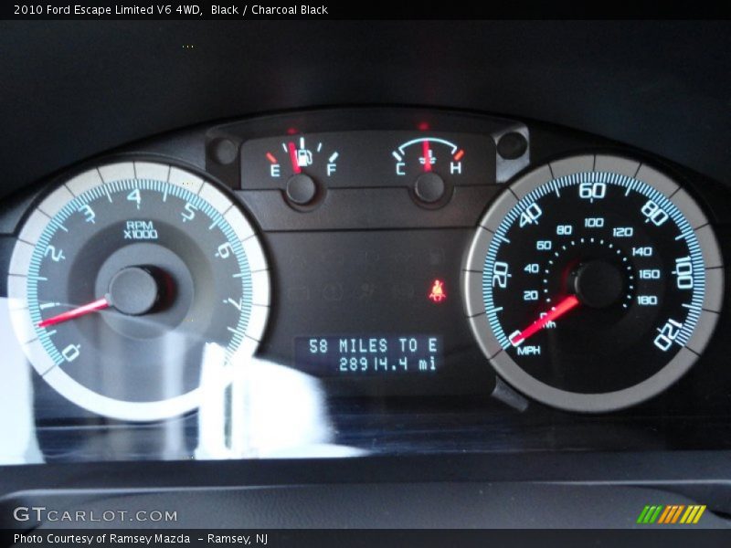 Black / Charcoal Black 2010 Ford Escape Limited V6 4WD