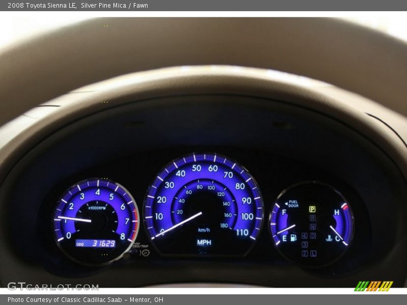 Silver Pine Mica / Fawn 2008 Toyota Sienna LE