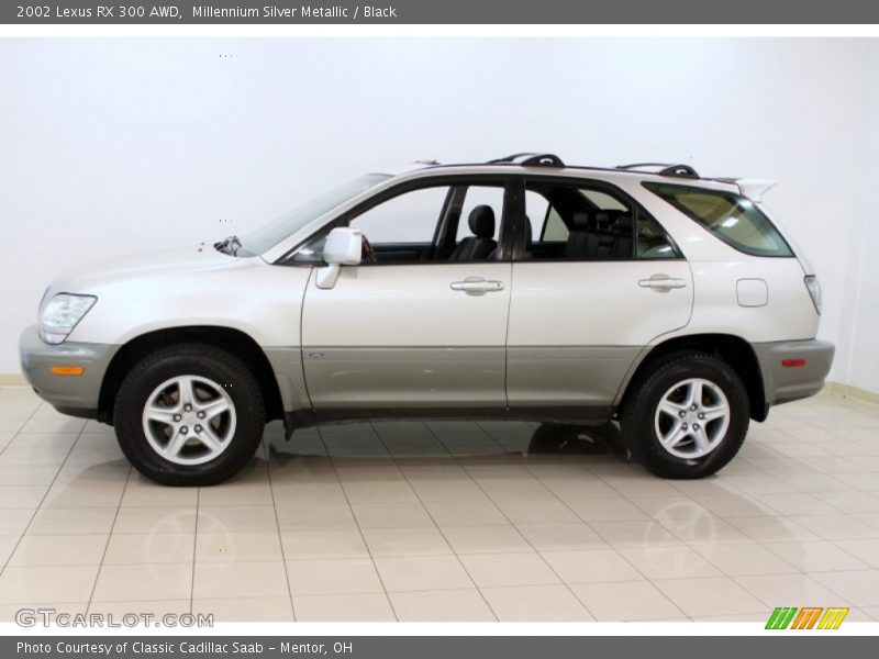 Millennium Silver Metallic / Black 2002 Lexus RX 300 AWD