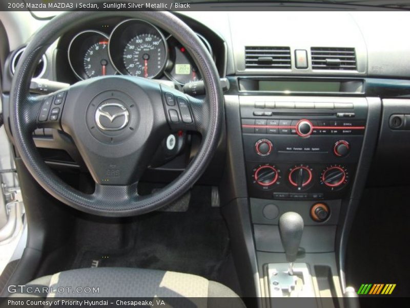 Sunlight Silver Metallic / Black 2006 Mazda MAZDA3 i Sedan