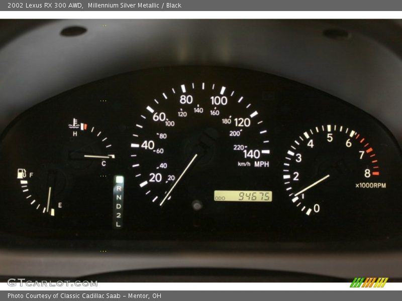 Millennium Silver Metallic / Black 2002 Lexus RX 300 AWD