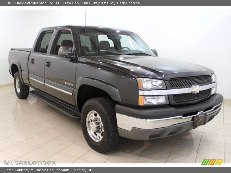 Dark Gray Metallic / Dark Charcoal 2003 Chevrolet Silverado 1500 LS Crew Cab