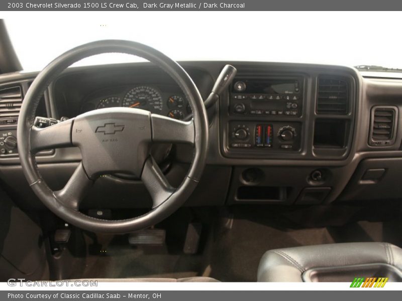 Dark Gray Metallic / Dark Charcoal 2003 Chevrolet Silverado 1500 LS Crew Cab
